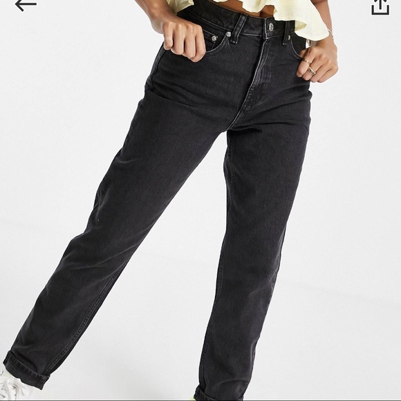ASOS Petite High Rise Slim Mom Jeans - Picture 7 of 8